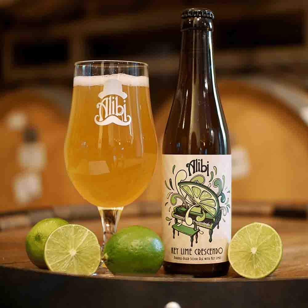 arrel-Aged Sour Ale with Key Limes by Alibi Ale Works